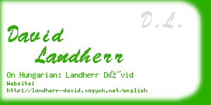 david landherr business card